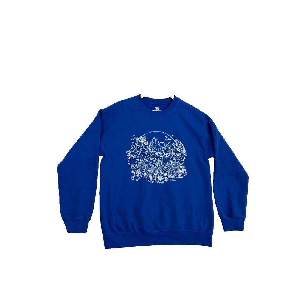 Joshua Tree California Sweatshirt Mens Medium Blue The Station Graphic Crewneck